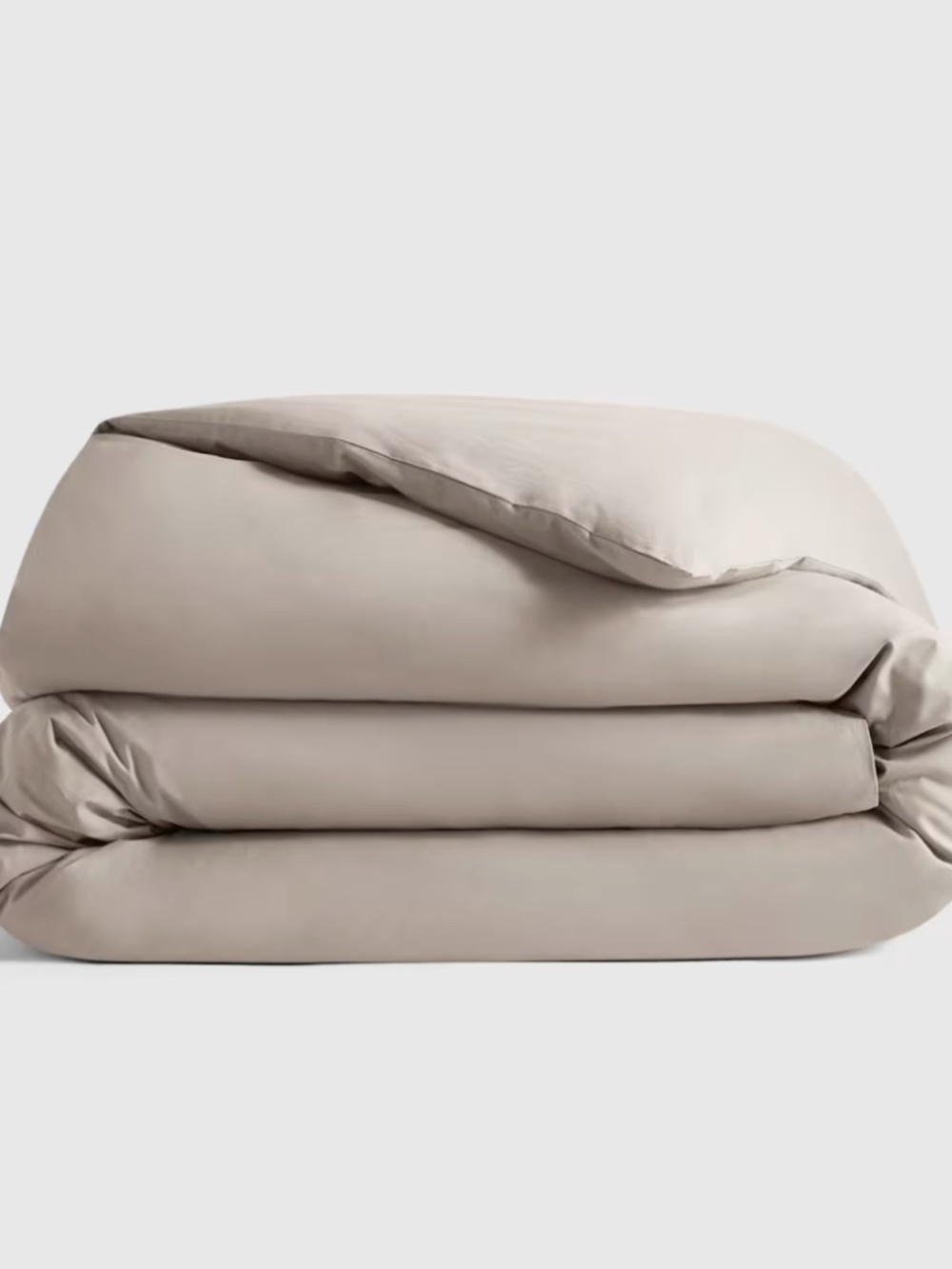 Organic Crisp Percale Duvet Cover Dove Tan Full Queen